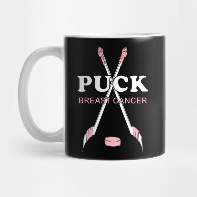 Cancer Awareness Hockey PUCK BREAST CANCER! by ScottyGaaDo